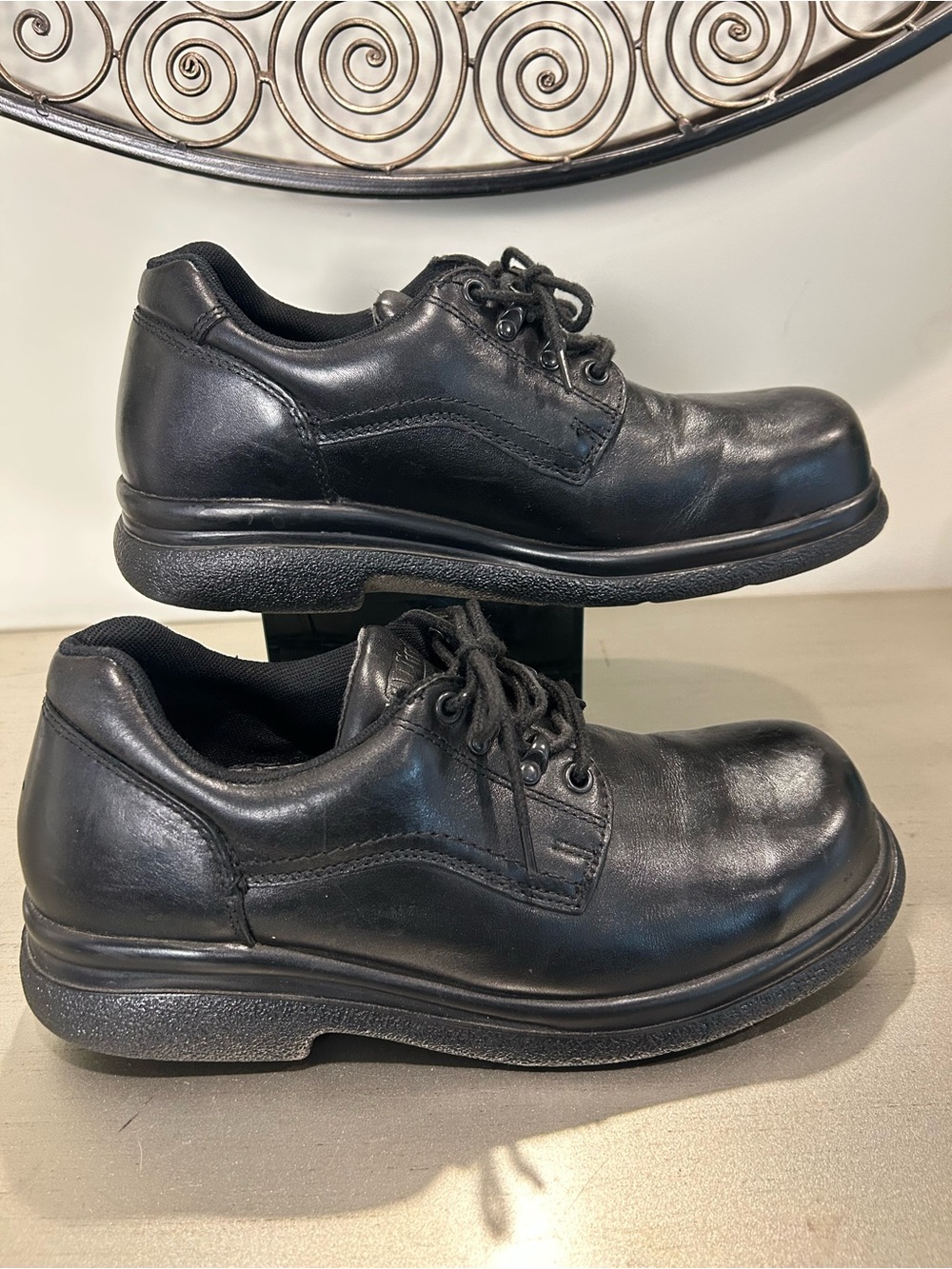 Red Wing Shoes Black Leather Lace-Up Oxfords